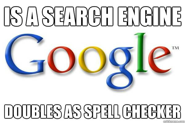 Is a search engine doubles as spell checker  Good Guy Google
