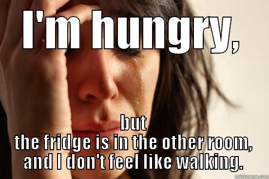 I'M HUNGRY, BUT THE FRIDGE IS IN THE OTHER ROOM, AND I DON'T FEEL LIKE WALKING. First World Problems
