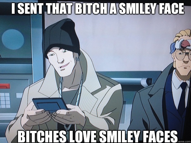 I SENT THAT BITCH A SMILEY FACE  BITCHES LOVE SMILEY FACES   boondocks