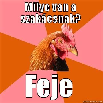 MILYE VAN A SZAKÁCSNAK? FEJE Anti-Joke Chicken