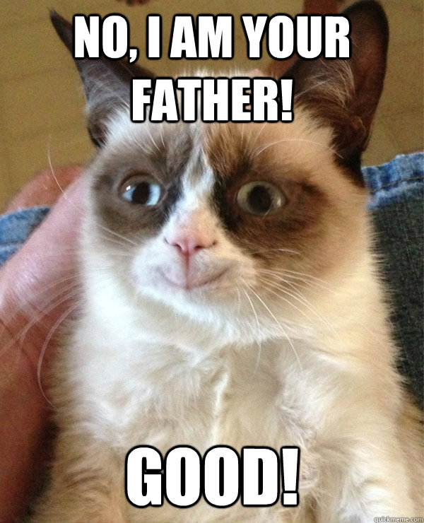 No, I am your father! Good! - No, I am your father! Good!  Grumpycat the happy