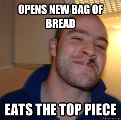 Opens new bag of bread Eats the top piece  GGG plays SC