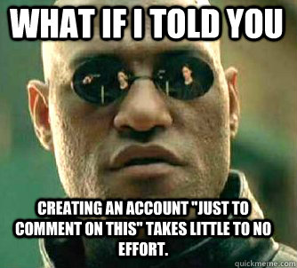 what if i told you creating an account 