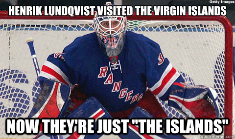HENRIK LUNDQVIST VISITED THE VIRGIN ISLANDS NOW THEY'RE JUST 