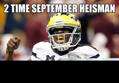 2 TIME SEPTEMBER HEISMAN PLAYS MSU - 2 TIME SEPTEMBER HEISMAN PLAYS MSU  Denard Robinson