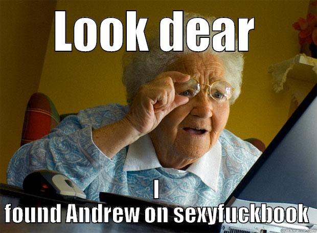 LOOK DEAR I FOUND ANDREW ON SEXYFUCKBOOK Grandma finds the Internet