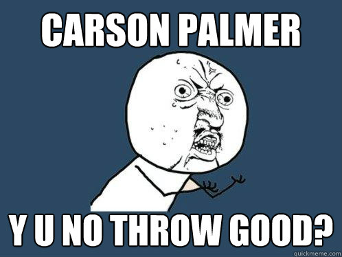carson palmer  y u no throw good?  Y U No