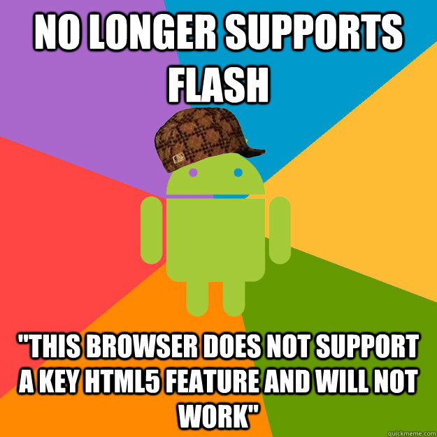 No longer supports flash 