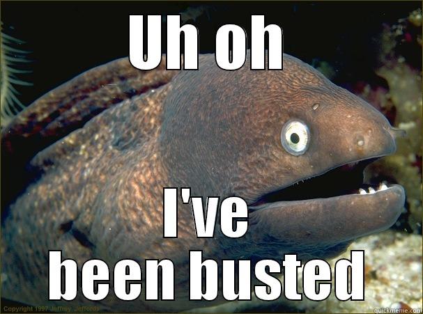 UH OH I'VE BEEN BUSTED Bad Joke Eel