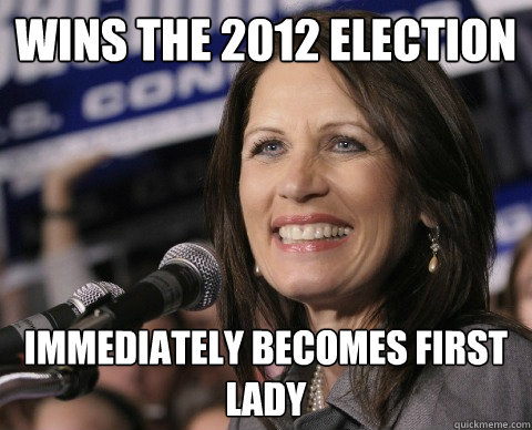 wins the 2012 election immediately becomes first lady  Bad Memory Michelle