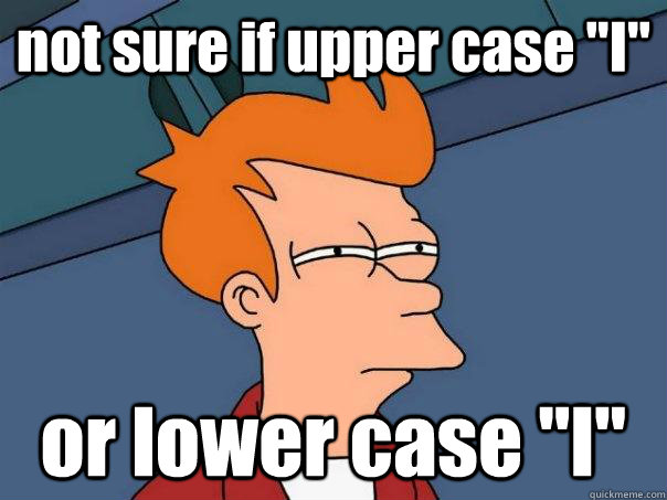 not sure if upper case 