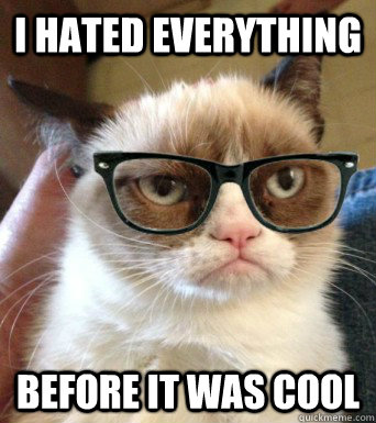 i hated everything before it was cool - i hated everything before it was cool  Grumpy Hipster Cat