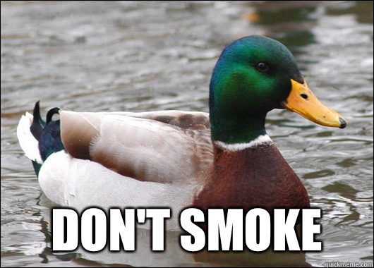  Don't smoke  Actual Advice Mallard