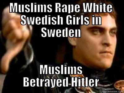 MUSLIMS RAPE WHITE SWEDISH GIRLS IN SWEDEN MUSLIMS BETRAYED HITLER Downvoting Roman
