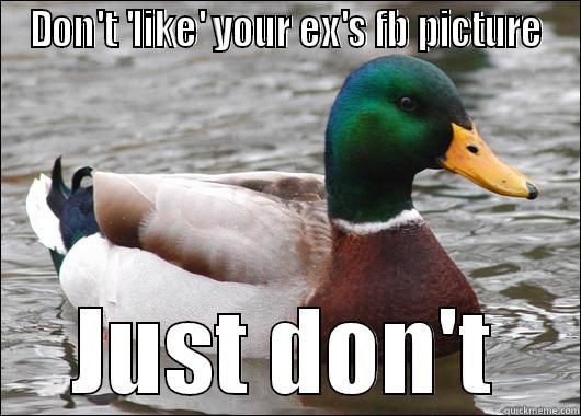 DON'T 'LIKE' YOUR EX'S FB PICTURE JUST DON'T Actual Advice Mallard
