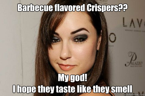 Barbecue flavored Crispers??


 My god! 
I hope they taste like they smell  