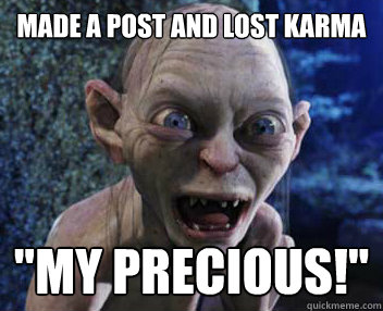 Made a post and lost karma 