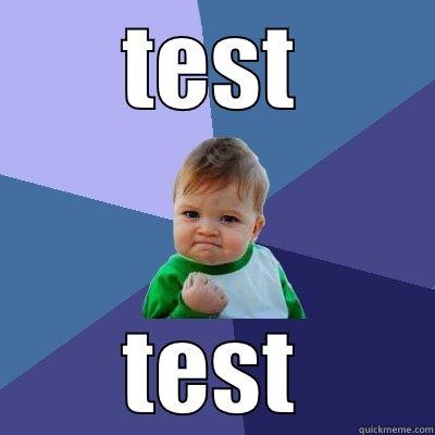 test to testing - TEST TEST Success Kid