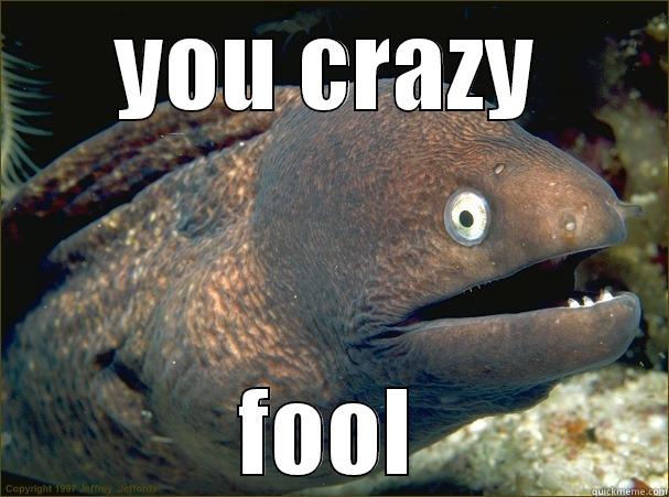 YOU CRAZY FOOL Bad Joke Eel