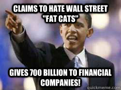 Claims to hate Wall Street 