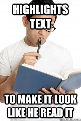 highlights text   to make it look like he read it  - highlights text   to make it look like he read it   Misc