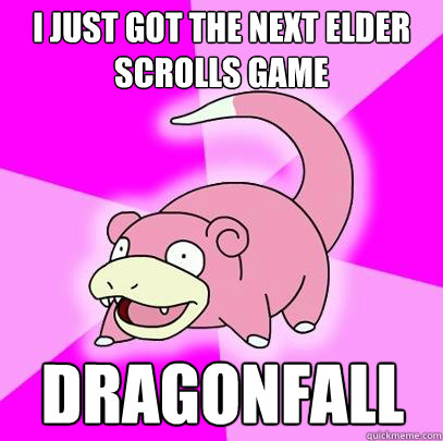 I just got the next elder scrolls game dragonfall  Slowpoke