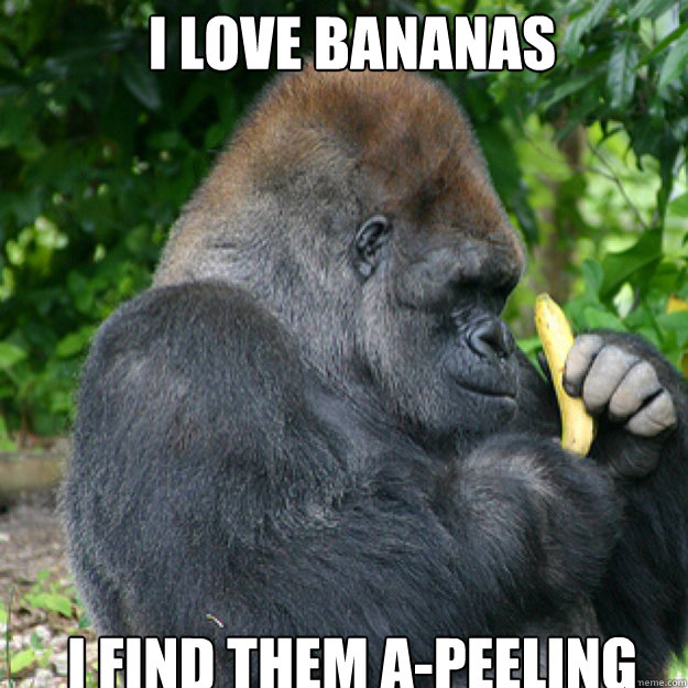 I LOVE BANANAS I FIND THEM A-PEELING  