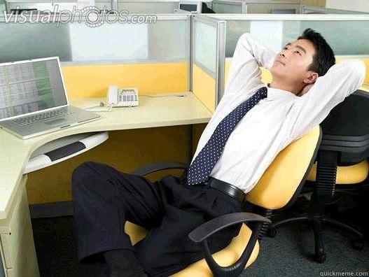 I love i i can just sit here and do nothing while my boss still pays me  -   My daily office thought