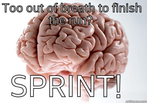 TOO OUT OF BREATH TO FINISH THE RUN?  SPRINT!  Scumbag Brain