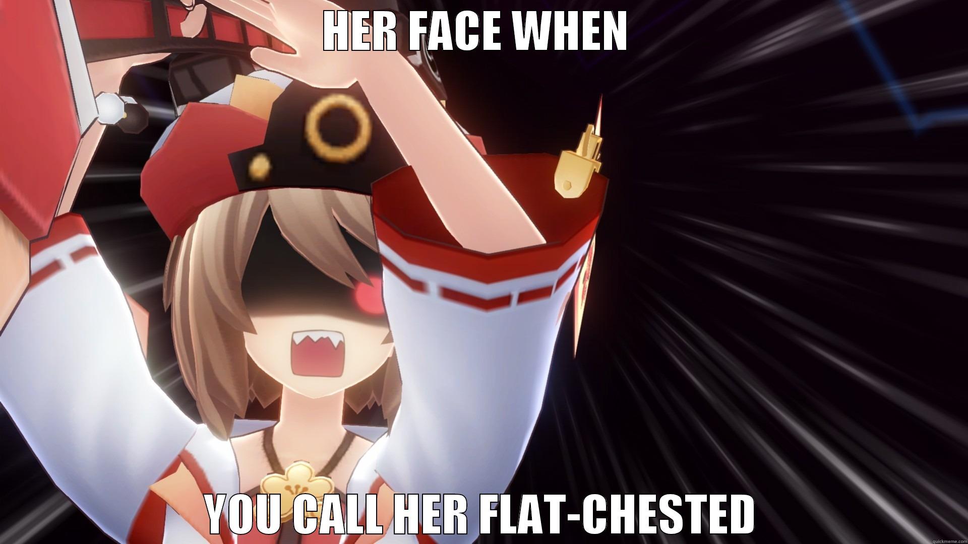HER FACE WHEN  YOU CALL HER FLAT-CHESTED Misc