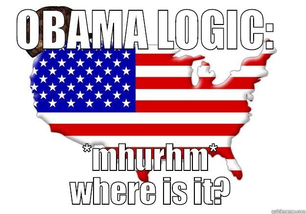 Obama in a nutshell - OBAMA LOGIC:  *MHURHM* WHERE IS IT? Scumbag america