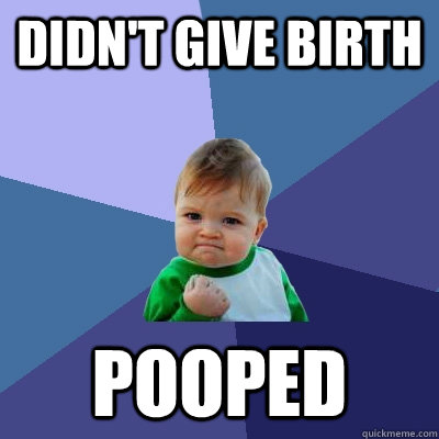 Didn't give birth  pooped - Didn't give birth  pooped  Success Kid