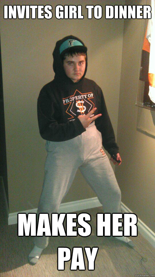 invites girl to dinner makes her pay - invites girl to dinner makes her pay  Misc