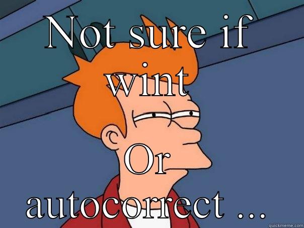 NOT SURE IF WINT OR AUTOCORRECT ... Futurama Fry