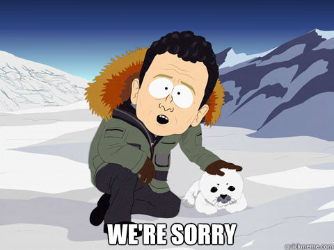  we're sorry  