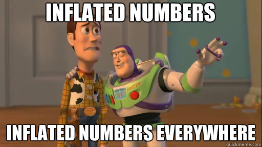 inflated numbers inflated numbers everywhere - inflated numbers inflated numbers everywhere  Everywhere