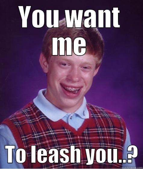 YOU WANT ME   TO LEASH YOU..? Bad Luck Brian