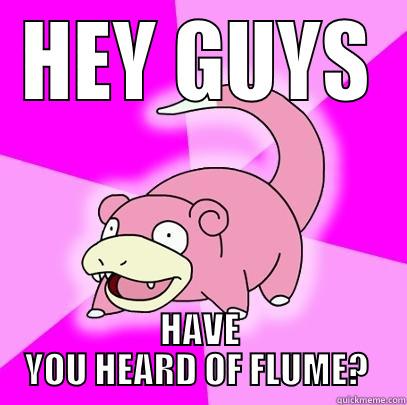 HEY GUYS HAVE YOU HEARD OF FLUME?  Slowpoke