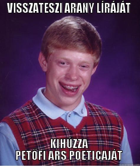 VISSZATESZI ARANY LÍRÁJÁT KIHÚZZA PETŐFI ARS POETICAJÁT Bad Luck Brian