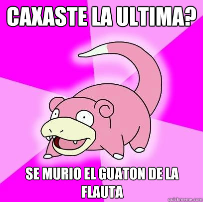 Caxaste la ultima? Se murio el guaton de la flauta  Slowpoke