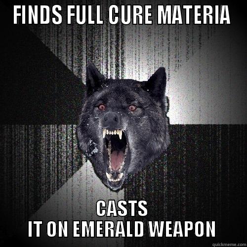 FINDS FULL CURE MATERIA CASTS IT ON EMERALD WEAPON Insanity Wolf