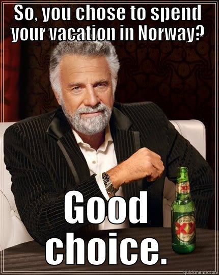 SO, YOU CHOSE TO SPEND YOUR VACATION IN NORWAY? GOOD CHOICE. The Most Interesting Man In The World