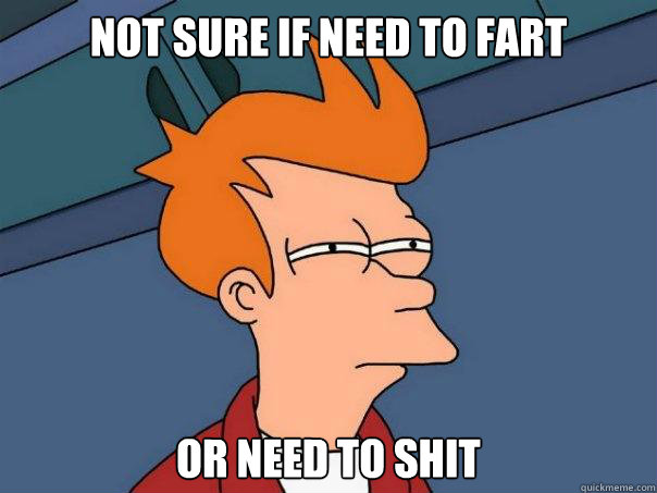 Not sure if need to fart Or need to shit  Futurama Fry