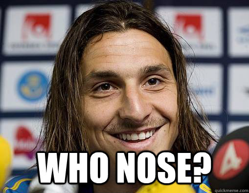  who nose? -  who nose?  Zlatan Ibrahimovic