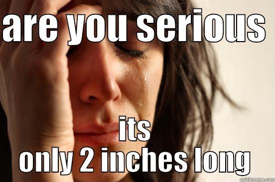 ARE YOU SERIOUS  ITS ONLY 2 INCHES LONG First World Problems