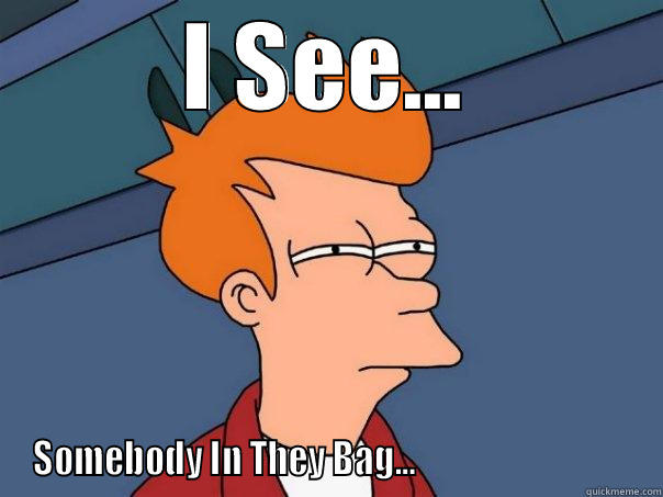 I SEE... SOMEBODY IN THEY BAG...                               Futurama Fry
