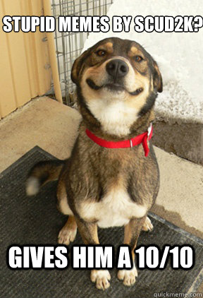 stupid memes by scud2k? gives him a 10/10  Good Dog Greg