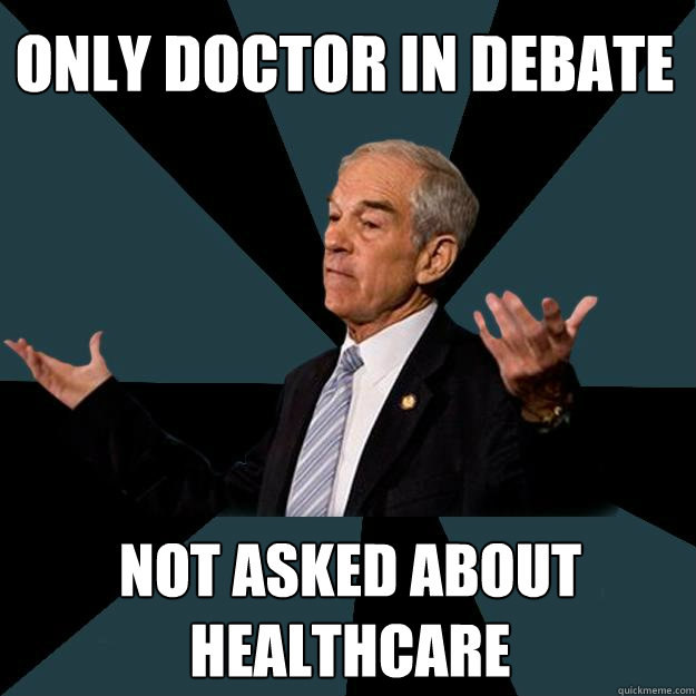 Only doctor in debate not asked about healthcare  