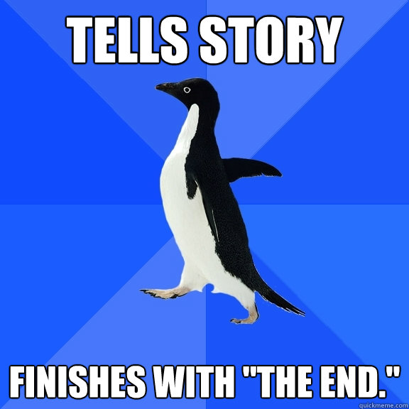 tells story finishes with 
