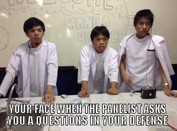  YOUR FACE WHEN THE PANELIST ASKS YOU A QUESTIONS IN YOUR DEFENSE Misc
